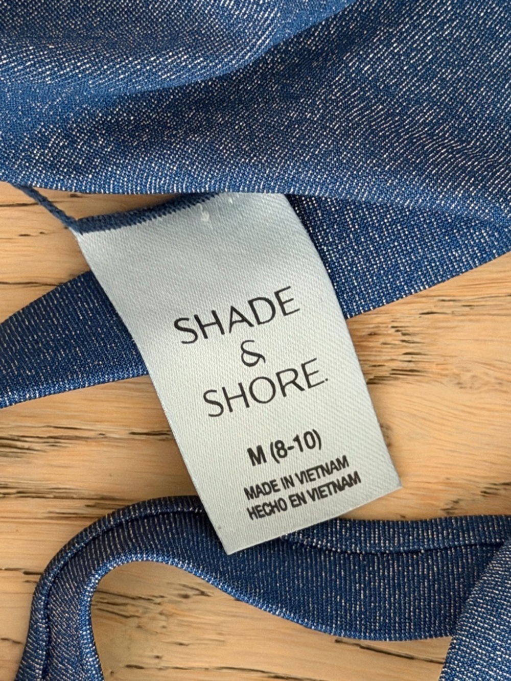 Shade & Shore Shimmery Indigo One-Piece Swimsuit - Picture 3 of 6